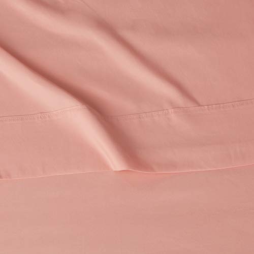 Image of Amazon Basics Lightweight Super Soft Easy Care Microfiber 4-Piece Bed Sheet Set with 14-Inch Deep Pockets,Includes Comfortable Pillowcases,Queen,Peachy Coral,Solid,(Pack of 4)