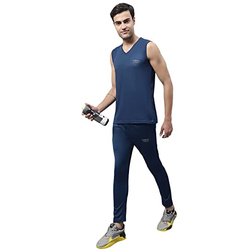 Image of Mack Jonney Dryfit Lycra Solid Co-ord Set Tracksuit For Men (Pack of 2)-DRY BLK OLV V SL D10 04-P