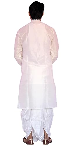 Image of Om Shubh Mangalam Men's Silk Ethnic Wear Dhoti Kurta Set For Wedding
