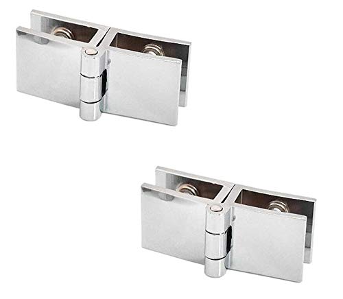 [2 Pieces] Glass Door Hinge-180 Degree Wine Cabinet Display Cabinet Door Glass Clamp Suitable For 5-8Mm Glass Thickness #TOP1