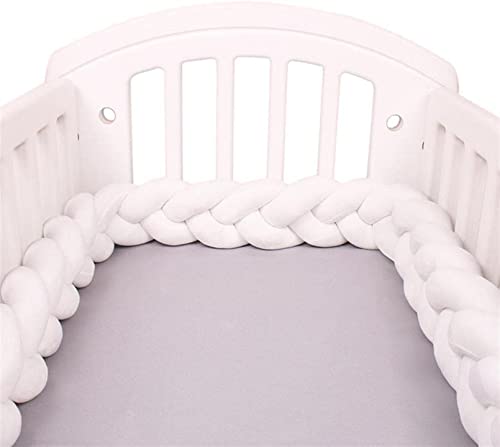 Circonférence du Lit Peluche,Tissé à La Main Trois Brins De Coton PP Longue Bande Anti-Collision Nouée, Longues Bandes Tissées, Oreillers Boule Noués, Tresses Torsadées,A19,2M Cover
