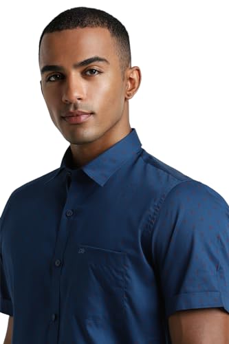 Image of Peter England Men's Casual Premium Summer Half Sleeve Shirt | 100% Cotton
