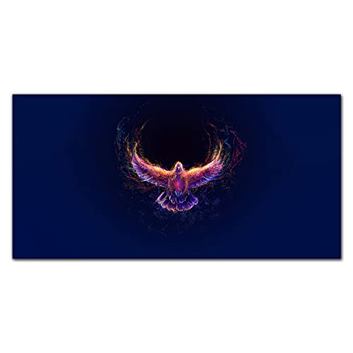 Tableau en verre acrylique oiseau 100x50 cm pour décoration murale