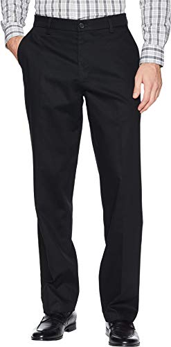 DOCKERS® Men's Relaxed Fit Signature Khaki Lux Cotton Stretch Pants, Black, 38W x 29L - image 1