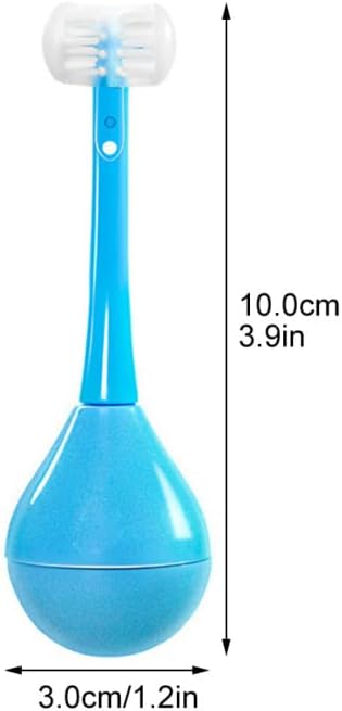 Kids Toothbrush 2 Pack Children Oral Care Brush with Soft Bristles Tumbler Design Ergonomic Handle Manual Teeth Cleaning Brush for Gums and Interdental Spaces image 4