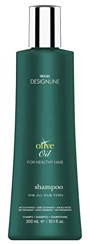 DESIGNLINE Olive Oil Shampoo - Regis Fortified with Olive Oil and Rich in Vitamins E and K to Help Protect Hair from Environmental Damage (10.1 oz)