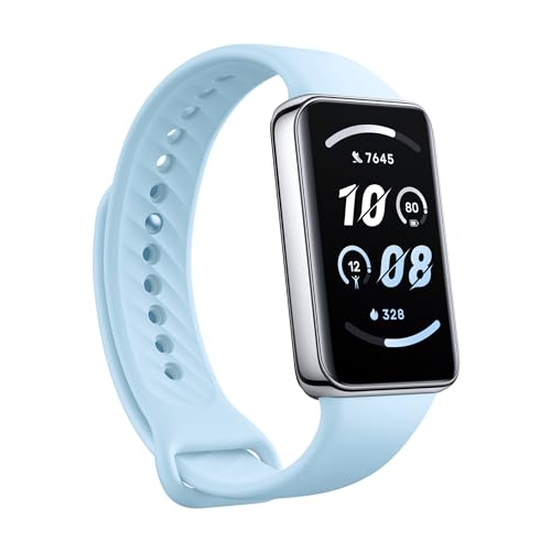 Image of HONOR Band 9 (Blue) | 1.57-inch AMOLED Display | Curved Edge Design | Upto 14 Days Battery Life | 5ATM | 60Hz Refresh Rate | BT5.3 | SpO2, Heart Rate, Sleep, Stress & Menstrual Cycle Tracker