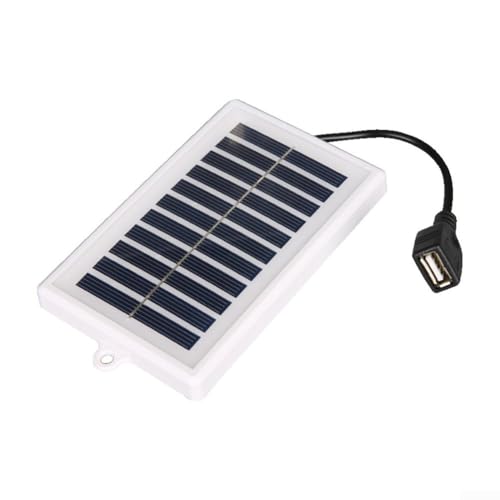 QuivyLivy Cargador solar portátil de 2 W 5 V con salida USB para camping, viajes al aire libre, panel solar ABS de larga duración para dispositivos como linternas (1 unidad)