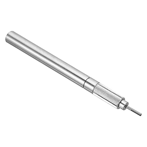 PATIKIL Papier Ligné Piquage Outil, Métal Fendu Aiguille Stylo Bouclage Roulant pour bandess Bricolage Art Artisanat, Argent