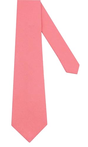 Image of Mens Solid Linen Ties - Slim Pattern Necktie for Men Wedding Groomsmen