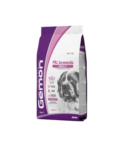 Gemon All Breeds Adult mit Schweinefleisch und Reis Kroketten für Hunde Erwachsene 3 kg