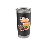 Cute Comic dodo hamburger cheeseburger Emu Stainless Steel Insulated Tumbler
