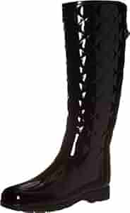 HUNTER REFINED GLOSS QUILT（BLK） Hunter Women's shoes REFINED GLOSS QUILT TALL WFT1031RGL