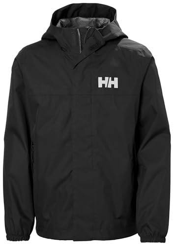 Helly-Hansen Jungen Vancouver Rain Jacket Jacke, 991 Schwarz, 10