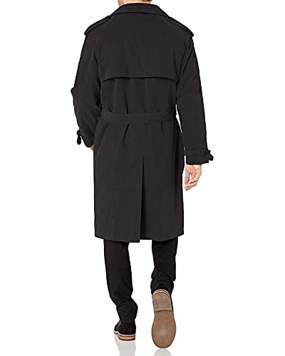 Image of London Fog Men's Raleigh Double Breasted Long Trench Coat with Zip Out Liner