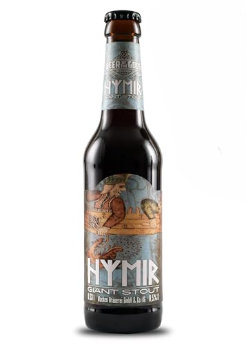 Wacken Brauerei HYMIR Giant Stout - Pack de cervezas caseras - 20 botellas de 0,33 l de cerveza stout oscura - La cerveza de los dioses - 2ª posición del World Beer Award de cervezas negras