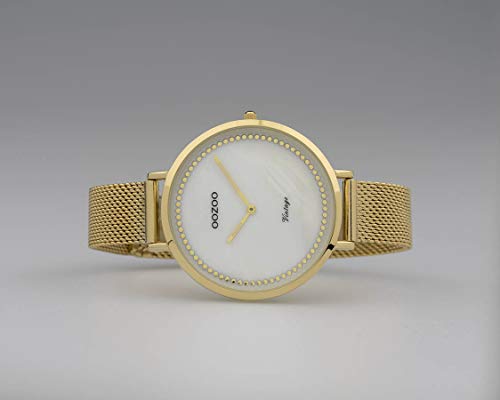 Flache Oozoo Vintage Damenuhr mit Indexrand und SII Quarzwerk in 40 MM – Bild 3