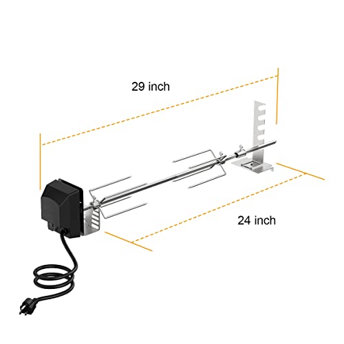 Blackhoso Universal Rotisserie Kit For Weber Charbroil Nexgrills Most Grills, Certificated Dual Connection Grill Rotisseries Pork Chicken Cooking Professional #TOP3