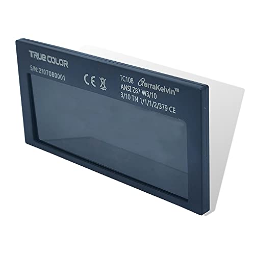 TerraKelvin Shade 10 Auto Darkening Welding Lens, True Color Technology, 2x4.25 inches Horizontal Auto-Darkening Filter Lens for Pipeliner Welding Hood, 2 inches X 4.25 inches X 0.2 inches