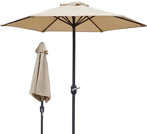 Parasol de jardín de aluminio con manivela CLSDRZC para terraza y piscina 1