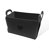 Sbulhia Car Trunk Organizer, Foldable Felt Basket Lightweight Storage Bin with Handles, Large Capacity Flexible Storage Bag Multipurpose Organizer for Vehicle Trunk & Backseat (Gray, 1 Bear)