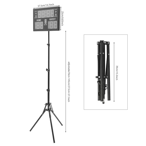 Marcador electrónico digital para baloncesto con controlador miniatura 6