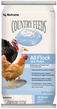 Nutrena Country Feeds All Flock 18% Pelletized Chicken Feed 50 Pounds