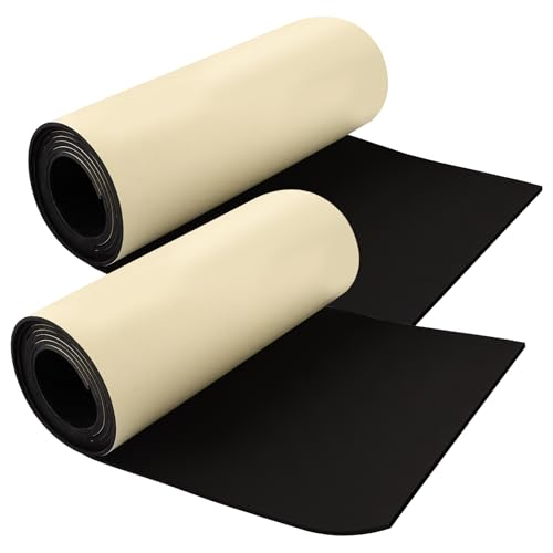 STARVAST 2 Stück Weiß Eva Foam 3mm, EVA Schaumstoff für Cosplay, 30x200×0.3CM mit hoher Dichte 86kg/m3 Eva Schaumstoffplatte für Kunsthandwerk Kostüm DIY Projekt (Schwarz, 30x200×0.3CM)