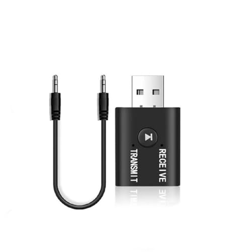 Image of ORLOV Bluetooth 5.0 Audio Adapter, 2-in-1 Transmitter Receiver with 3.5mm AUX, Wireless Bluetooth Receiver for Car, Bluetooth Transmitter for TV, Home Stereo, PC & Headphones