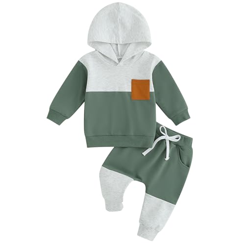Image of Tiaham Baby Boy Clothes Fashion Hoodie Outfits Hooded Tops Hoodies Sweatpant Kids Toddler Boys Pant Clothing Sets