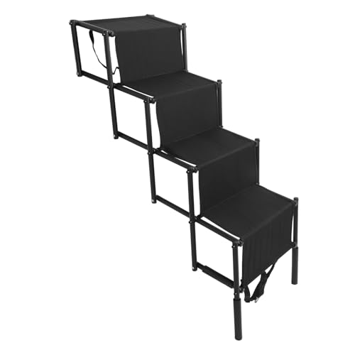 Dog Ramp for Car, Foldable Dog Steps for Car, Car Ramp for Dogs, Portable Adjustable Pet Stairs for Large Dogs, Pet Ramp for Car SUV Truck