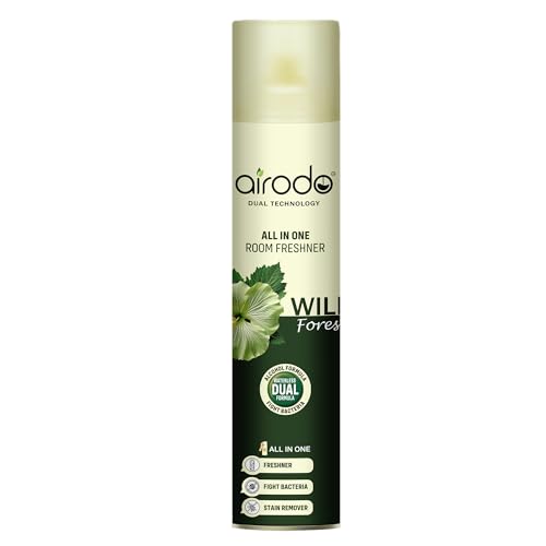 Image of AIRODO Room Freshner| With Wild Forest Fragrance| Last Long Fragrance| For Bedroom, Workplaces, Bathroom| With Waterless Dual Formula| Preservative-free| Germ Protection properties|