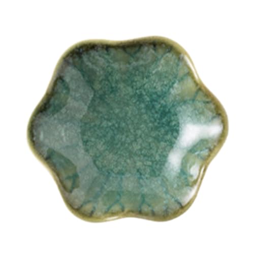 Stxdynjy Coupelle à Bijoux Plateau pour Babioles Porte-clés D'Entrée Support à Boucles d'oreilles en Céramique Solide Adaptée pour Une Étagère et Une Commode, Vert