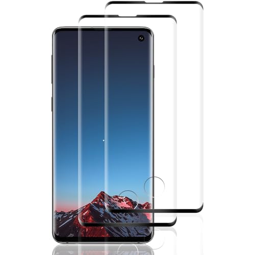 Beukei Protector de Pantalla Compatible con Samsung Galaxy S10, 2 Piezas Salva Pantallas, [Cristal Dureza 9H] [Anti-Rayaduras] Vidrio Templado
