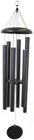 Corinthian Bells by Wind River – 44 inch Black Wind Chime for Patio, Backyard, Garden, and Outdoor décor (Aluminum Chime) Made in The USA