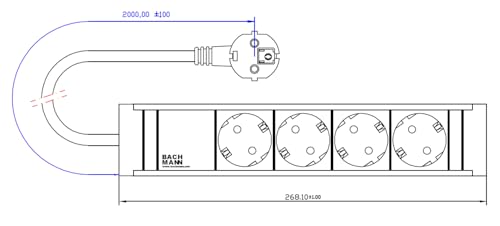 Bachmann Connect Line multiprise avec interrupteur 4200017
