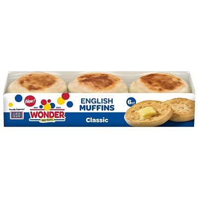 Wonder Bread Original English Muffins 6 ct - 2 Packs