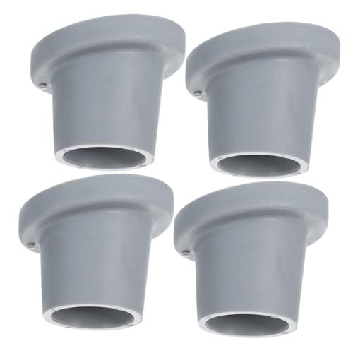 HAWILLOSCH 4 Piezas Cubrepatas para Silla de Paseo Tapones de Goma para Patas de Silla de Ducha Almohadillas de Goma Tapones de Rueda de pies de Silla Caucho Black