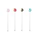 4 Pcs Swizzle Sticks Stainless Steel Coffee Stirrers, Reusable Stirrers Stir Cocktail Drink Swizzle Stick(Donut)