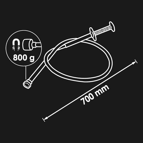 ViGOR V1764 Krallengreifer I mit Magnet für zusätzlichen Halt, Magnethebekraft: ca. 800 g I zur Aufnahme von Kleinteilen wie Schrauben, Muttern usw. an unzugänglichen Stellen