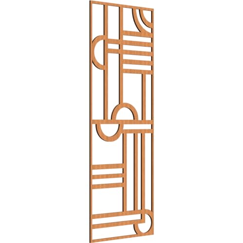 19 3/8"W x 49 3/8"H x 3/8"T Riverton Decorative Fretwork Wood Wall Panels, Cherry