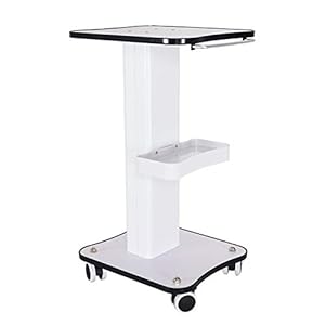 Beauty Salon Stand Rolling Cart SPA Beauty Machine Holder Trolley 360° Rotating Rolling Cart Beauty Salon Sanatorium Equipment Machine Trolley for Beauty Hairdresser Salon