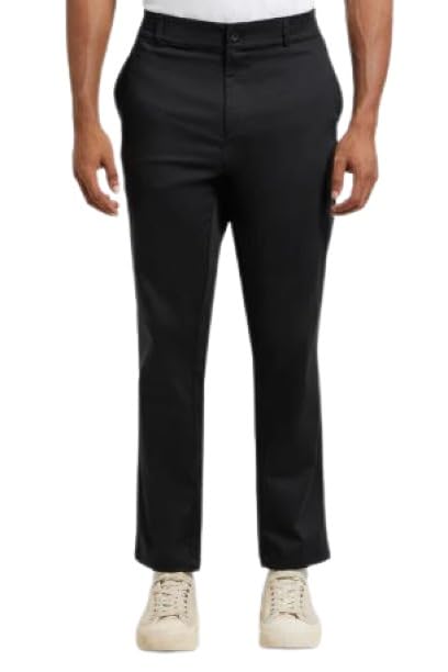 Image of Jockey IM26 Men's Super Combed Cotton Rich Elastane Stretch Woven Fabric Slim Fit All Day Pants with Side Pockets