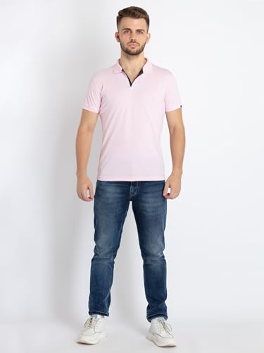 Image of Status Quo Men's Polo T-Shirt | Rich Cotton Blend | Slim Fit | All Day Comfort | Contrast Inner Placket | Polo Collar