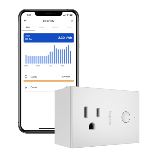 Legrand Radiant WNP10 Smart Plug-in Switch with Netatmo, Compatible with Alexa, Google Assistant & Apple HomeKit, White (1 Count)