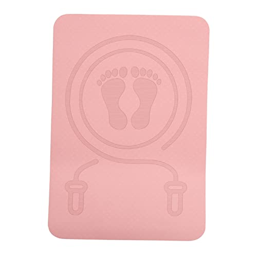 JOINPAYA Alfombrilla antideslizante para saltar la cuerda trabajar cuerda de gimnasio alfombrilla amortiguadora multifunción estera de ejercicio antideslizante tipe rosa