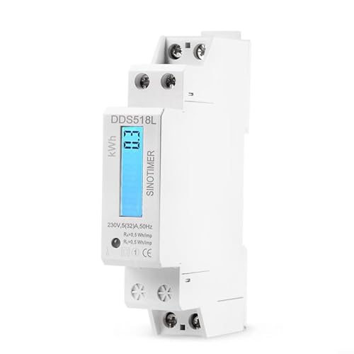 Wattmètre kwh compatible WiFi Consommation d'énergie Compteur d'énergie Rail DIN 230 V avec minuterie (110 V)