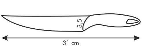 Fleischermesser Tescoma T863034 in Silber und Blau