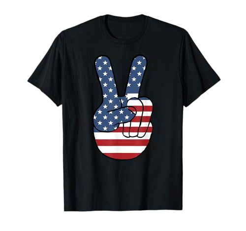 America Flag Peace 4th of July Patriotic, Independence Day Camiseta