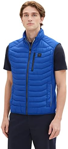 TOM TAILOR Herren Hybrid Steppweste mit Stehkragen